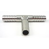 1/4" Stainless Steel Tee Barb 3 Way Co2 Splitter T