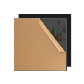 YIWONFU Pack of 2 Acrylic Glass Panels (300 x 300 mm), 3 mm Thick Black Plexiglass Panels, Weather/UV-Resistant Plastic Plate for Photo Frame, Painting