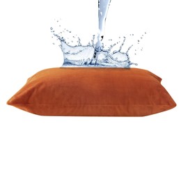 Waterproof Pillow Protectors with Zipper, Super Soft Velvet Pillowcases, Camping & Toddler Size Covers 2 Pack 13x19 inches