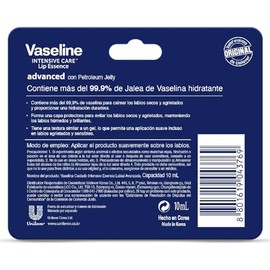 Vaseline - Bálsamo para Labios en Tubo (10 ml) ¡Alivio Avanzado para Labios Muy Secos! - Original