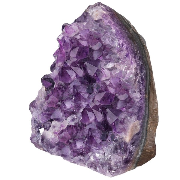 mookaitedecor Natural Amethyst Druzy Segment Raw Piece Gemstone Amethyst Crystal Druze Natural Piece Decorative Stones (400-500 g)