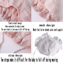 Baby Sun Hat Toddler Girl Adjustable Outdoor Summer Hat UPF 50+ Sun Protection Infant Kids 0-12 Months