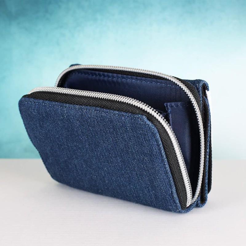 Striefchen® Purse for Children in Jeans Look Various Designs, Pink-turquoise