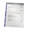 Leitz Quality Punched Pocket with Purple Strip, Pack of 25, Holds up to 20 A4 Sheets, Transparent, 75 Micron PP Material, 47185