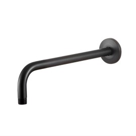 OFFO Shower Arm with Flange, 12 in Oil Rubbed Bronze Wall Mount Replacement Angle Shower Head Arm Wall-Mounted For Fixed Shower Head & Handheld Showerhead