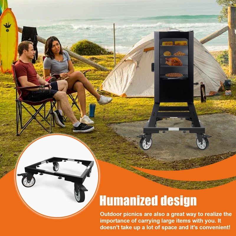 I'Ezonk 5 Inch Casters Wheels All Steel Smoker Stand，Electric Smoker&Vertical