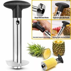 maxam Cortador Pelador de Piña de Acero Inoxidable rebana-pela y descorazona facil