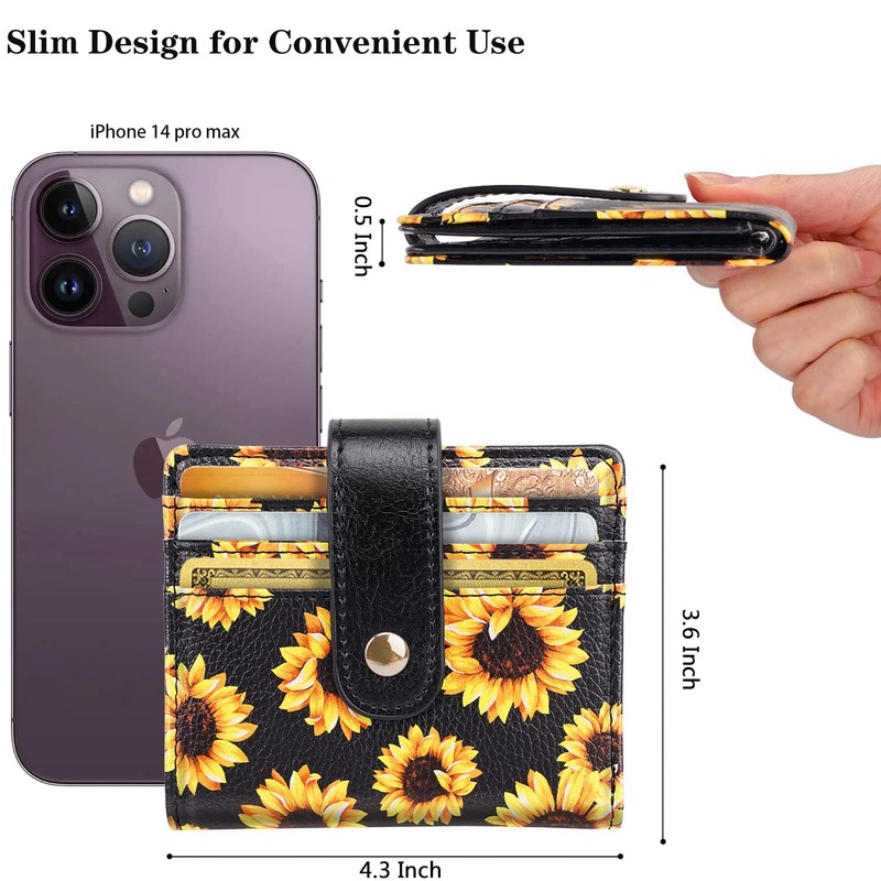 Simikol Small Wallets for Women Slim Minimalistfor Bifold Credit Card