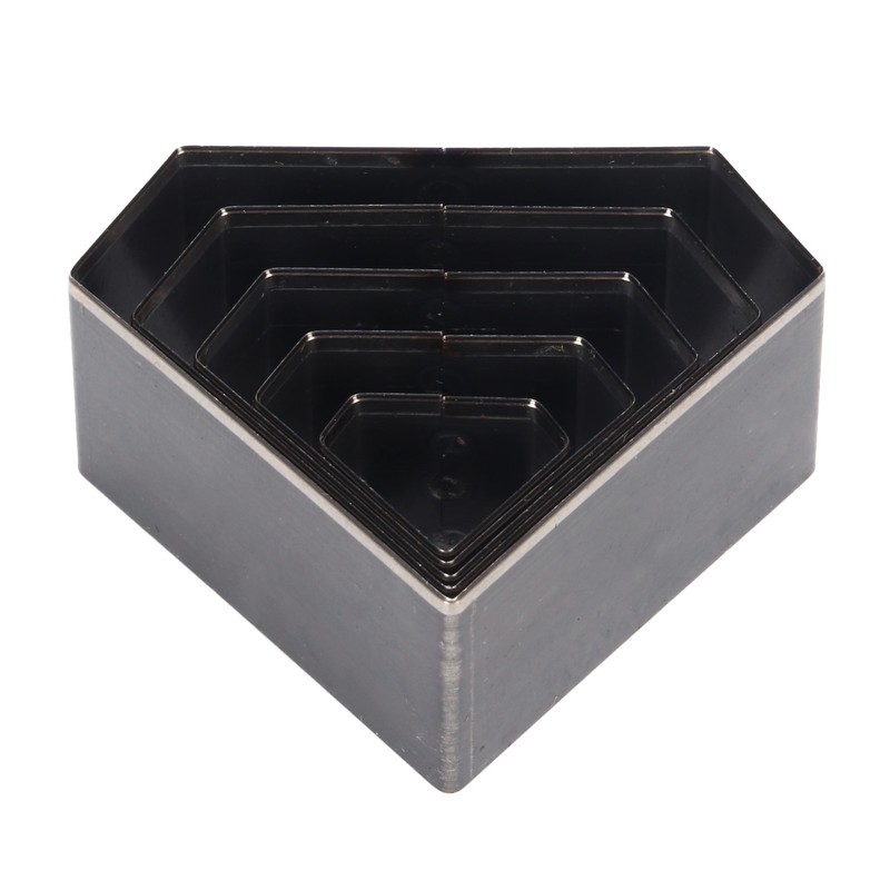 5Pcs Leather Punch Die Set Hollow Diamond Shape Cutting Mold
