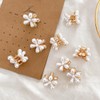 10 Pinzas Cabello Accesorio Broche Flor de Perlas Peinado Elegante