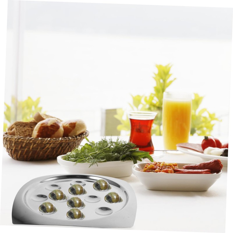 BIUDECO 1 Set Stainless Steel Escargot Baking Dish Set of