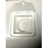 D&W 4 1/2" Back Hole White Sewer Hose Hatch Cover