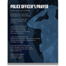Police Prayer Wall Art - Law Enforcement Prints - Police Officer Gifts - Police Academy Graduation - Police Officer Wall Decor - Law Enforcement Appreciation Gift - 11x14 unframed print