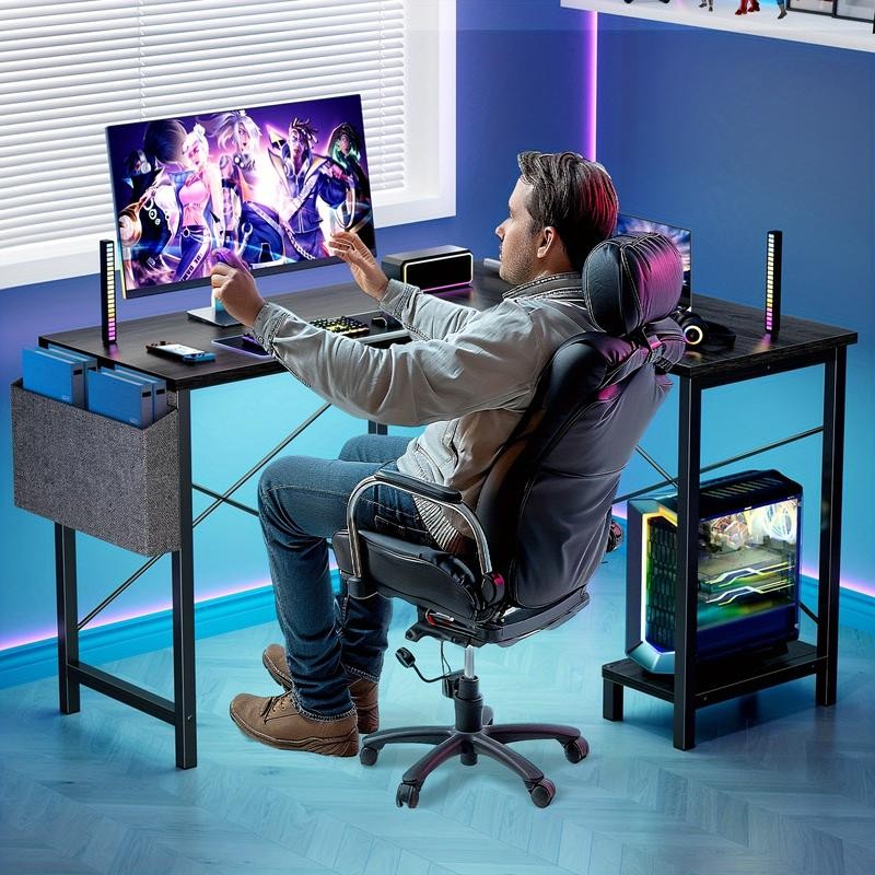 New L shaped Computer Desk Gaming Table Pc Laptop Workstation