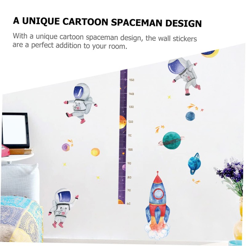 CORHAD 1 Set Removable Height Wall Sticker Astronaut Pattern Decal