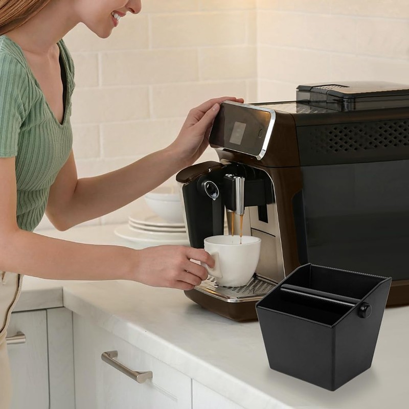 Coffee Knock Box, Coffee Grounds Container, Espresso Grounds Bin Knock