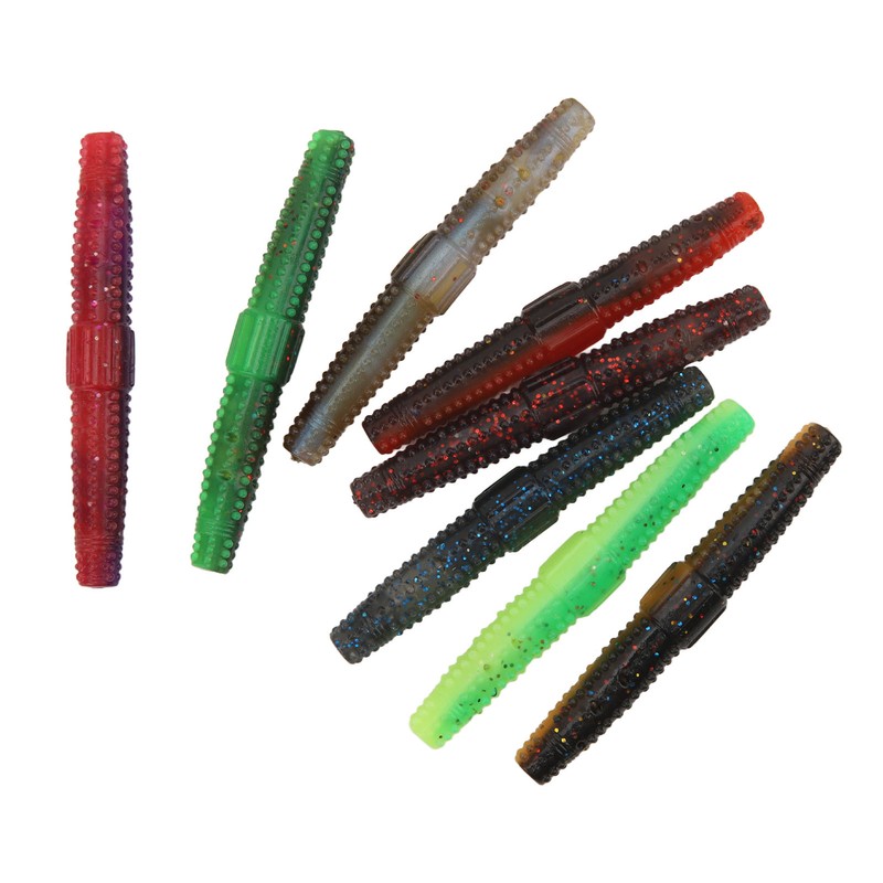 16pcs Soft Lure TPR Bite Resistant Hidden Hook Tip Built