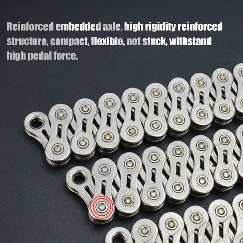WAKE Bicycle 9 Speed Electroplated Silver Chain Mountain Road Bike