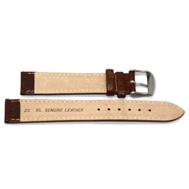 Gorgeous 20MM XL Dark Brown Textured Genuine Leather Band FITS Swiss Army WENGER