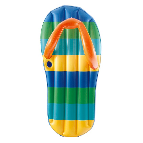 Blue Wave Beach Striped Flip Flop 71-Inch Inflatable Pool Float