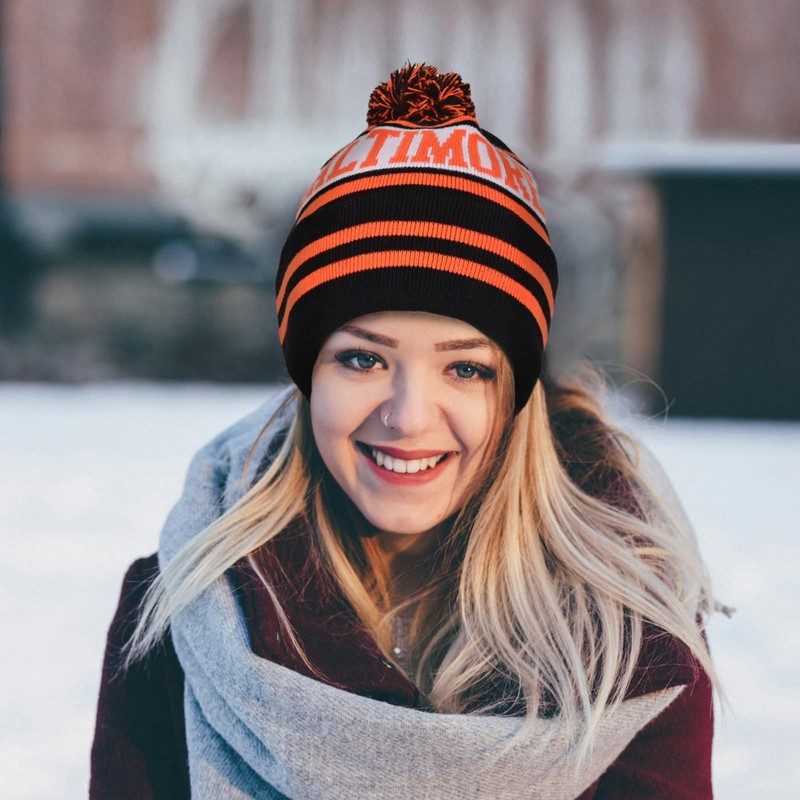 Veminei Vintage Classic Skull Cap Beanie Hat Cuffed Winter Hat