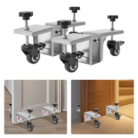 Door Installation Kit, 2 Pcs Dolly Heavy Duty Door Board Dolly with 360° Rotating Wheels for 1.375" - 1.75" Door Installation Tools for Pre Hung Door Lifter Up to 500 Lbs