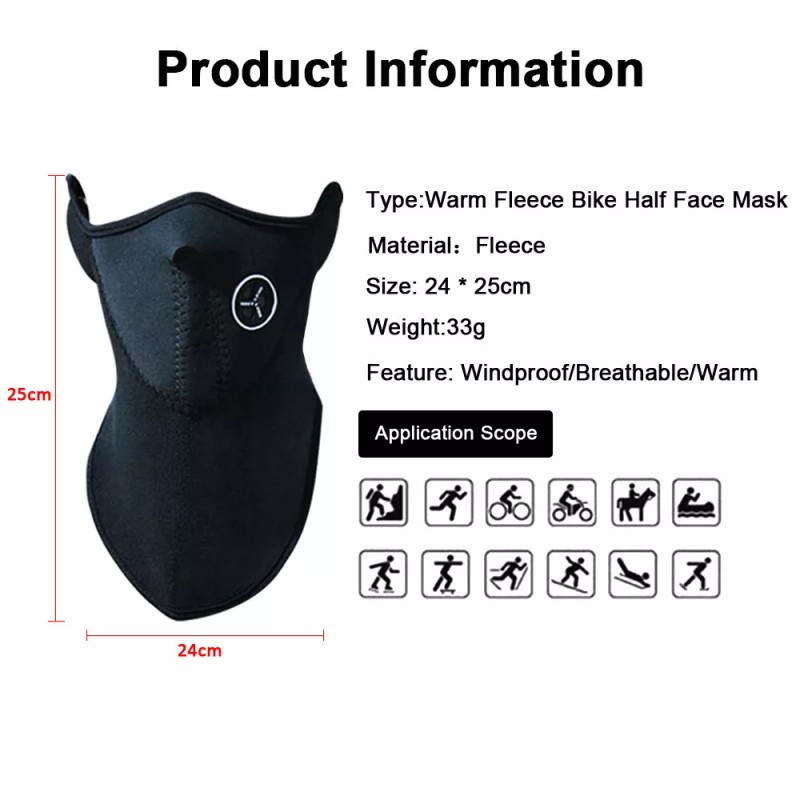 Unbranded Winter Ski Balaclava Cycling Bandana Breathable Face Mask Motorcycle