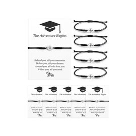 CheersLife 10 Pcs Graduation Gifts for Her/Him, 2025 College Master Doctor High School Graduation Gifts for Classmate Students Friend Son Nephew Daughter Girls Boys Compass Bracelet CH-UKB410