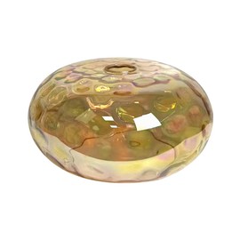 Wrlmfy 11" Hammered Glass Shade Replacement for E26 Pendant Lights, Chandeliers, Table Desk Floor Lamps and Wall Sconces, Champagne Amber Lampshade for Vanity Light, Dia 11", Height 5.5", Fitter 1.65"