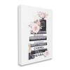 Stupell Industries Pink Roses and Toiletries Fashion Glam Bookstack, Designed