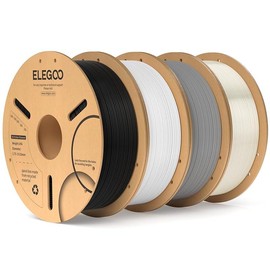 ELEGOO PLA Filament 1.75mm Brown 1KG, 3D Printer Filament Dimensional Accuracy +/- 0.02mm, 1kg Cardboard Spool(2.2lbs) 3D Printing Filament Fits Most FDM 3D Printers:_4*1kg(& Gray & Translucent)