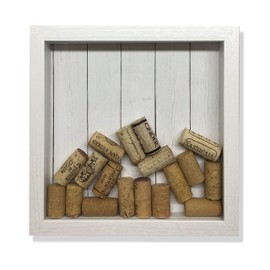 Modern Farmhouse Wine Cork Shadow Box, 9 7/8" x 9 7/8"