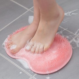 Foot Callus Remover Mat & Scrubber Brush for Foot Care Foot Acupressure Callus Mat - Pink 3ea