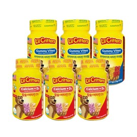 Kkumibite [릴크리터스] 꾸미바이트 어린이 비타민 3병+꾸미베어스 칼슘비타민D 3병 [Real Critters] Kkumibaite Children's Vitamins 3 Bottles + Kkumia Bears Calcium Vitamin D 3 Bottles