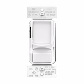 Eaton Electrical - Sul06p-w - Eaton Slide Dimmer,300w Led-600w Halogen,#14-12 Awg, Residential/Light Commercial, Flush, 120v,white,66 Hz, Mark 10 Flourescent,single-pole, Three-way,1,2,3+,