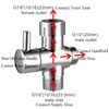Brass Metal T Adapter with Shut Off Valve,7/8 1/2 Bidet