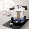 22L Pressure Canner Aluminum Pressure Cooker with Steam Guage, Thickened