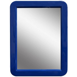 PTY Magnetic Real Glass Mirror for School or Gym Locker, 5" x 7" - Locker Accessory - Small Makeup Mirror for Fridge, Toolbox, Office Cabinet, Workshop (Midnight Blue)