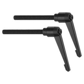 sourcing map 2Pcs M10 x 90mm Adjustable Knobs Handle Male Thread Push Button Ratchet Quick Release Locking Rotating Bolt for Lathe Machinery, Black