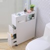 ILWorkTLs Narrow Bathroom Cabinet with Drawer,Slim Storage Cabinet, Toilet Side