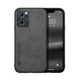 Kepuch Silklike Case for Oppo Reno 7 5G/Find X5 Lite - Cover Bumper Built-in Metal Plate for Oppo Reno 7 5G/Find X5 Lite - Black