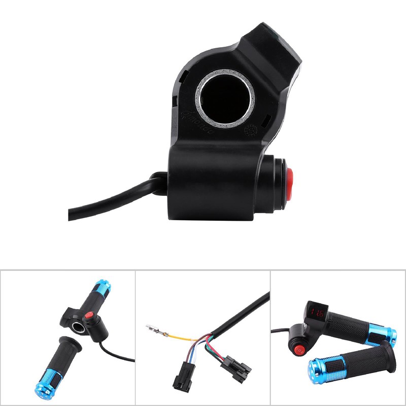 Twist Throttle Grips 3 Speed With LED Display Screen Handle