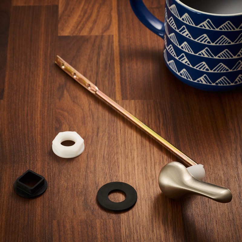 Brushed Nickel Toilet Tank Flush Lever Handle, Universal Front Mount