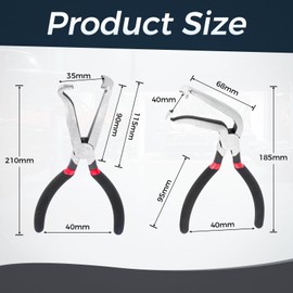 Mtsooning Electric Cutting Pliers, Car Electric Pliers, Spark Plug Pliers, Electric Plug Pliers in the Car, for Easy Disconnection of Electrical Plugs with Locking Tabs (Straight and Curved)