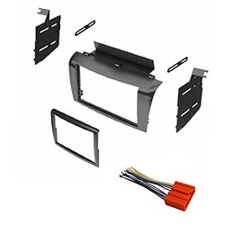 ASC Audio Car Stereo Radio Install Dash Mount Kit and Wire Harness for Installing a Double Din Radio for 2004 2005 2006 2007 2008 2009 Mazda3 Mazda 3