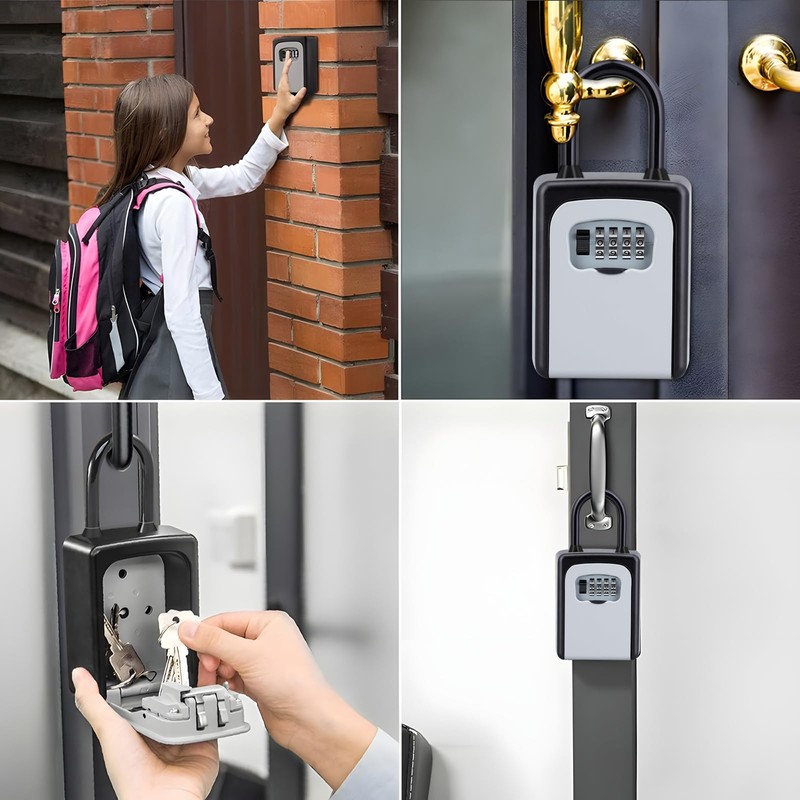 ZHEGE Key Box, Combination Type, Padlock, Dial Type, 4-Digit, Japanese