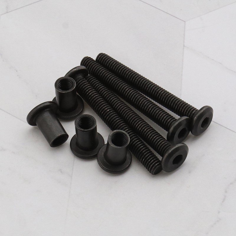 eMagTech 10pcs M6x50mm Flat Head Binding Bolt Screw Post Carbon