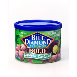 BOLD Wasabi & Soy Sauce Almonds - case of twelve 6oz cans