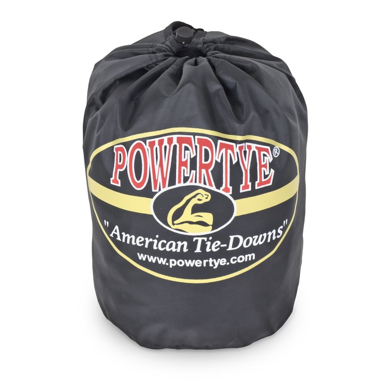 PowerTye 1.5in x 6ft Ergonomic Ratchet Tie-Down Kit w/Latching Hooks,