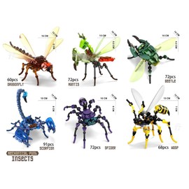 BoterLun Insect Collection Building Set，Collectible Model Building Kit for Kids Teen& Adults, with Scorpion, Spider, Mosquito, wasp, Dragonfly, Beetle,Fun Gift for 6 7 8 9 10 12+ Boys Girls